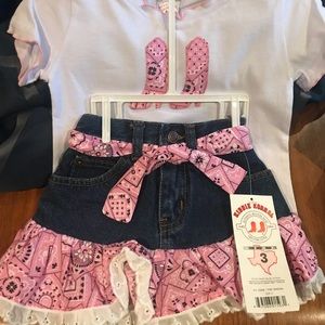 Cowgirl shirt and skirt